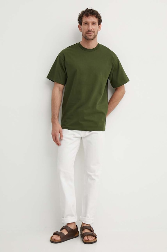 Bavlněné tričko United Colors of Benetton 3MI6U108T zelená SS24