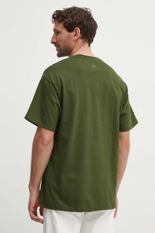 Odzież United Colors of Benetton t-shirt bawełniany 3MI6U108T zielony