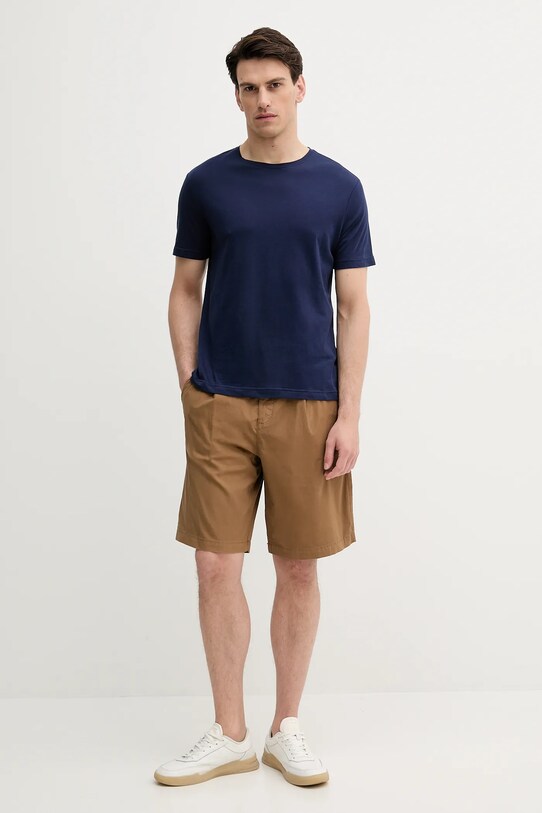 United Colors of Benetton pamut póló 3P7XU1058 sötétkék SS25