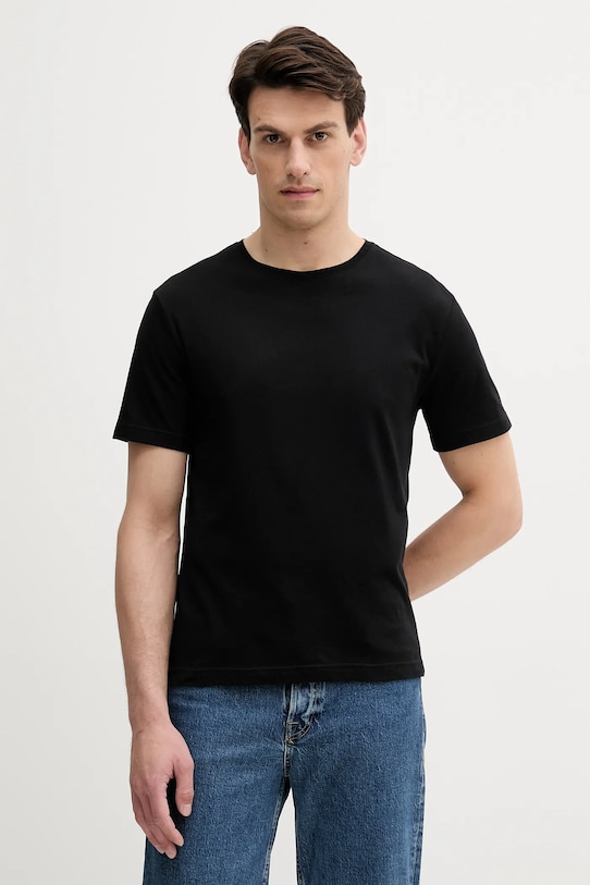 United Colors of Benetton pamut póló pamut fekete 3P7XU1058