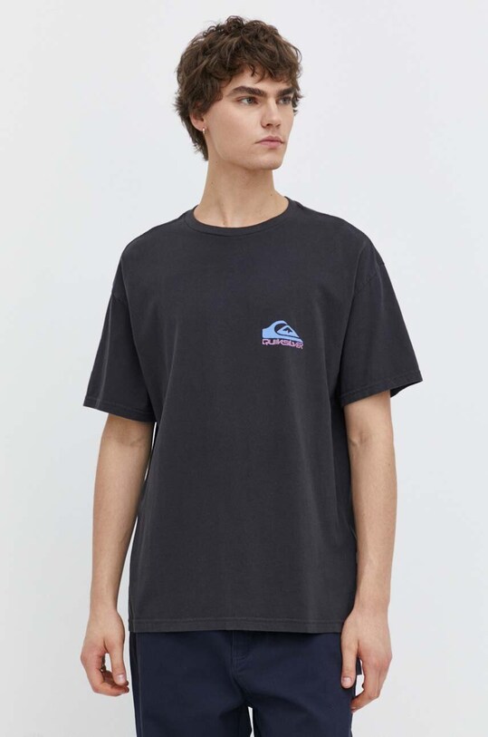 Quiksilver tricou din bumbac print negru EQYZT07654