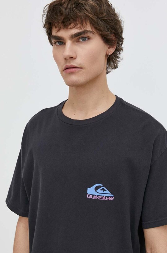 Quiksilver tricou din bumbac negru EQYZT07654