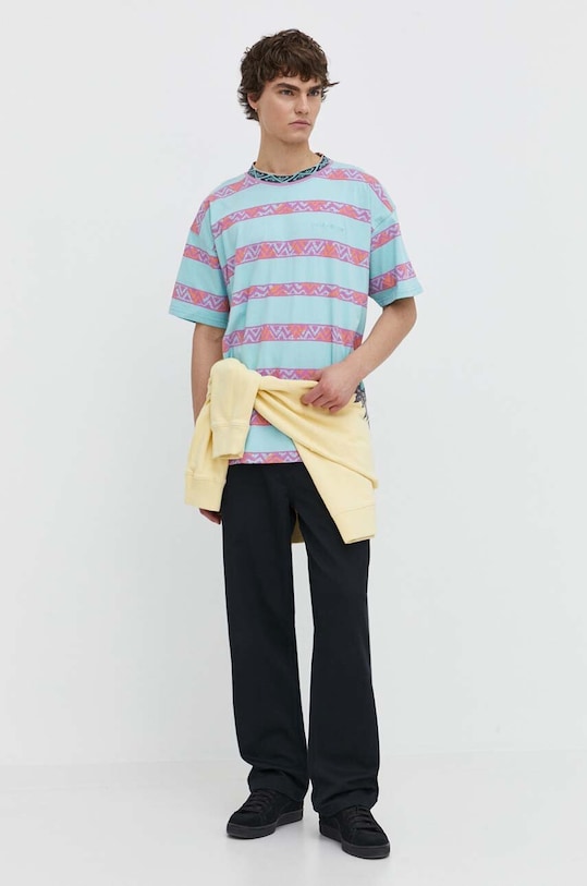 Quiksilver pamut póló EQYKT04340 türkiz SS24