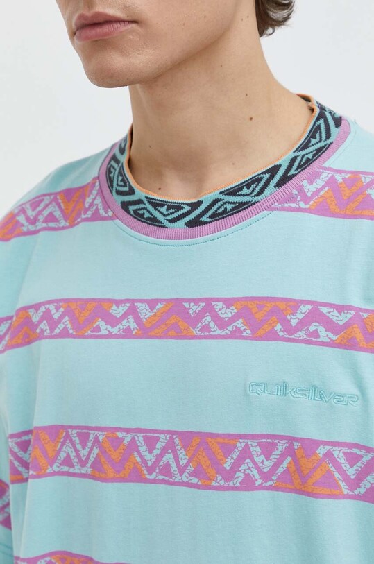 Quiksilver tricou din bumbac EQYKT04340 turcoaz