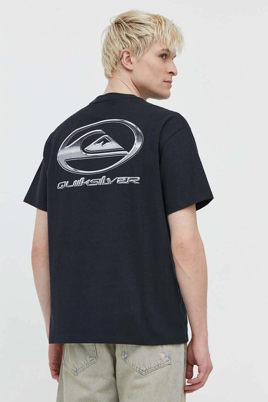 Quiksilver t-shirt bawełniany nadruk czarny AQYZT09545