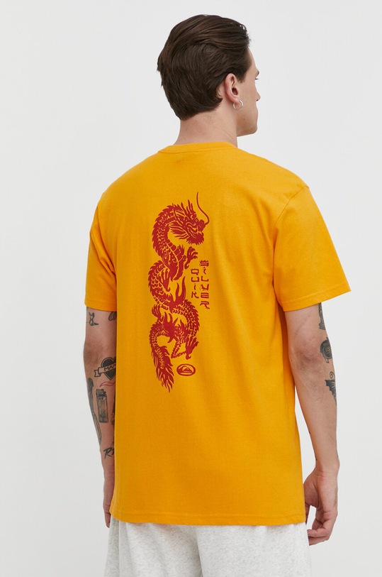 Одяг Бавовняна футболка Quiksilver AQYZT09544 жовтий