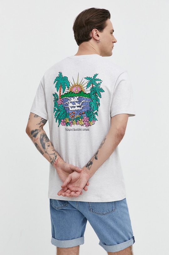 Quiksilver pamut póló pamut szürke AQYZT09543