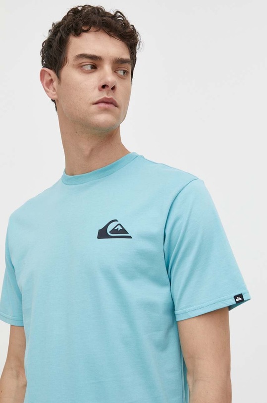 Quiksilver t-shirt bawełniany nadruk niebieski EQYZT07657