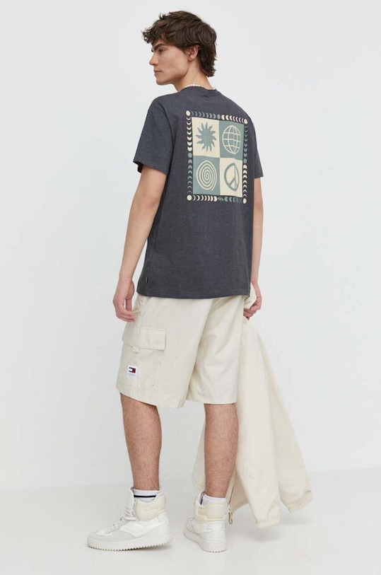 Quiksilver tricou print gri EQYZT07586