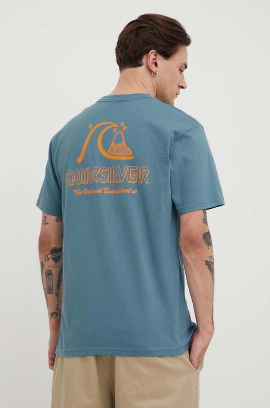 Oblečení Bavlněné tričko Quiksilver AQYZT09560 modrá