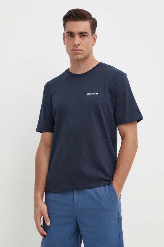 Одяг Бавовняна футболка Pepe Jeans CALLUM PM509370 темно-синій
