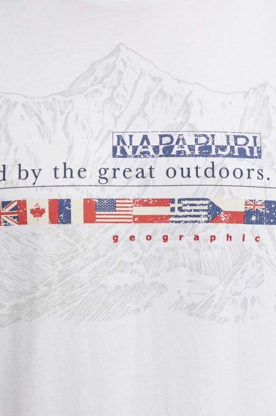 Napapijri tricou din bumbac S-Turin 1 NP0A4HQG0021 alb