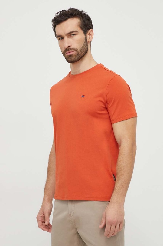Napapijri t-shirt bawełniany Salis bawełna pomarańczowy NP0A4H8DA621