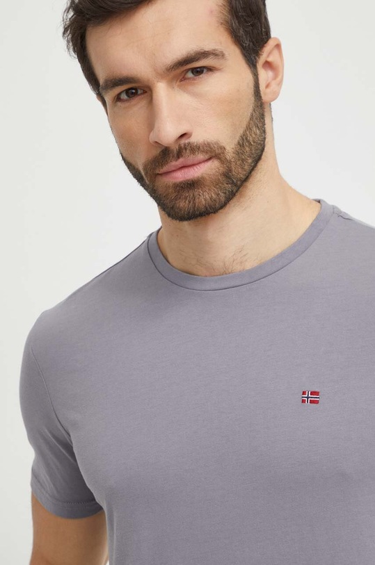 Odzież Napapijri t-shirt bawełniany Salis NP0A4H8DH581 szary