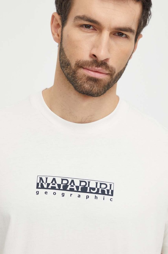Odzież Napapijri t-shirt bawełniany S-Box NP0A4H8SN1A1 beżowy