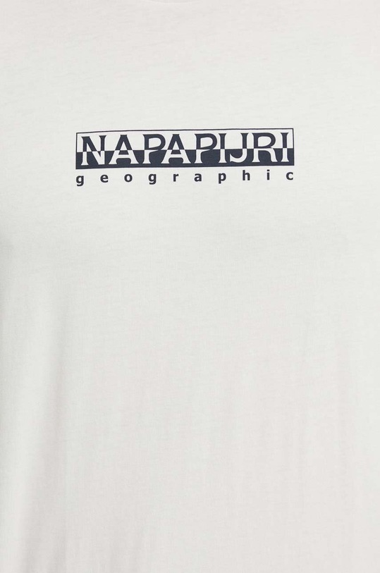Napapijri t-shirt bawełniany S-Box beżowy NP0A4H8SN1A1