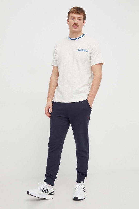 Bavlněné tričko Napapijri S-Grober NP0A4HQDN1A1 béžová SS24