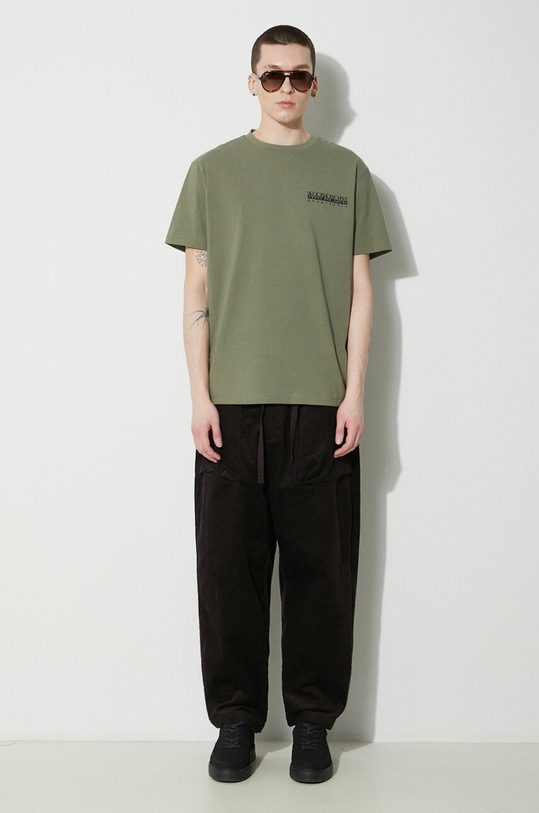 Napapijri t-shirt bawełniany S-Kotcho NP0A4HTVGAE1 zielony SS24
