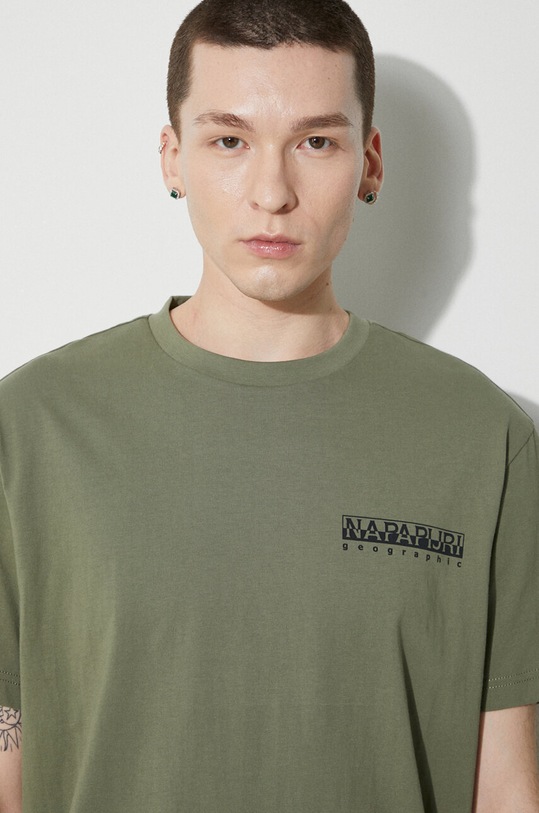 Napapijri t-shirt bawełniany S-Kotcho NP0A4HTVGAE1 zielony