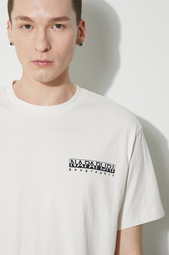 Napapijri t-shirt bawełniany S-Kotcho NP0A4HTVN1A1 beżowy