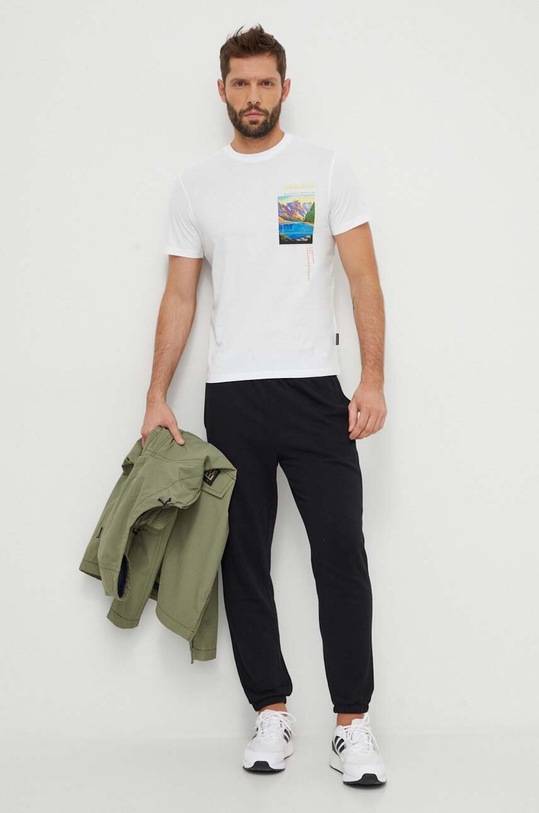 Napapijri t-shirt bawełniany S-Canada NP0A4HQM0021 biały SS24