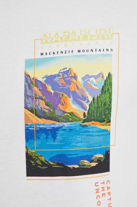 Napapijri t-shirt bawełniany S-Canada NP0A4HQM0021 biały