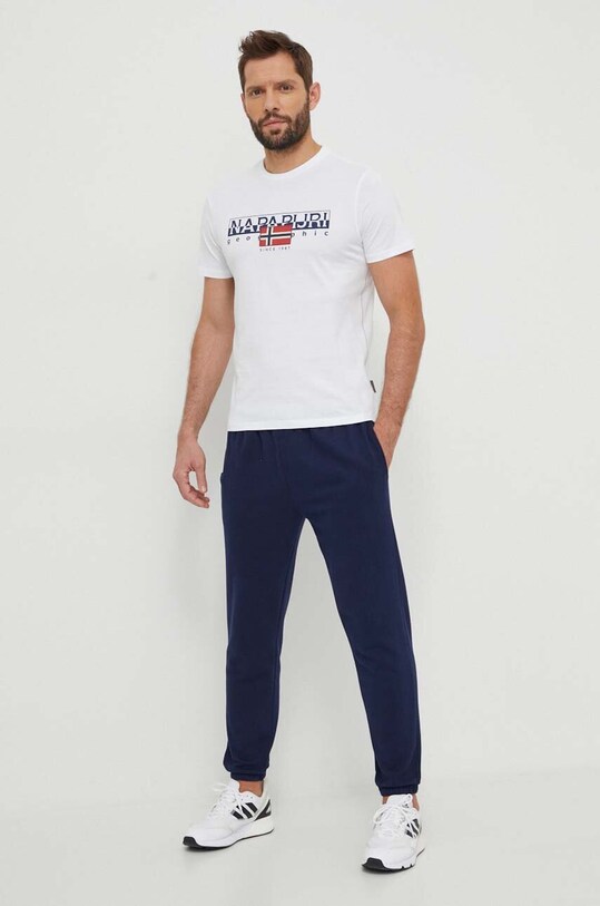 Napapijri t-shirt bawełniany S-Aylmer NP0A4HTO0021 biały SS24