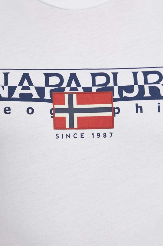 Bavlněné tričko Napapijri S-Aylmer NP0A4HTO0021 bílá