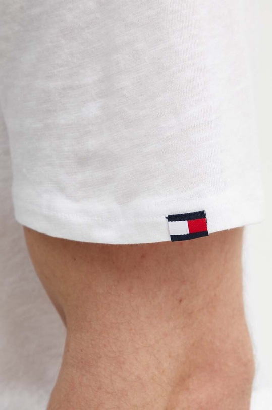 Tommy Hilfiger t-shirt z domieszką lnu UM0UM03226 biały
