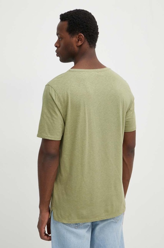 Odzież Tommy Hilfiger t-shirt z domieszką lnu UM0UM03226 zielony
