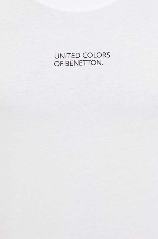 United Colors of Benetton t-shirt bawełniany 30964M019 biały