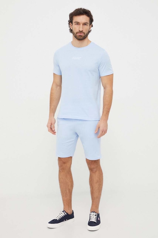 United Colors of Benetton t-shirt bawełniany 30964M019 niebieski SS24
