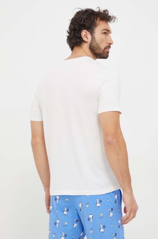 Odzież United Colors of Benetton t-shirt lounge bawełniany x Peanuts 30964M01I beżowy