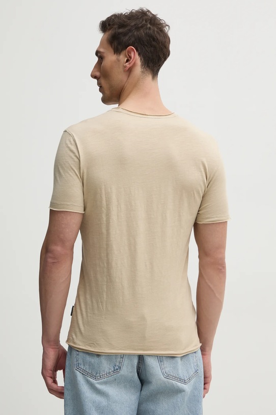 Îmbrăcăminte Sisley tricou din bumbac 3WF0S101K bej