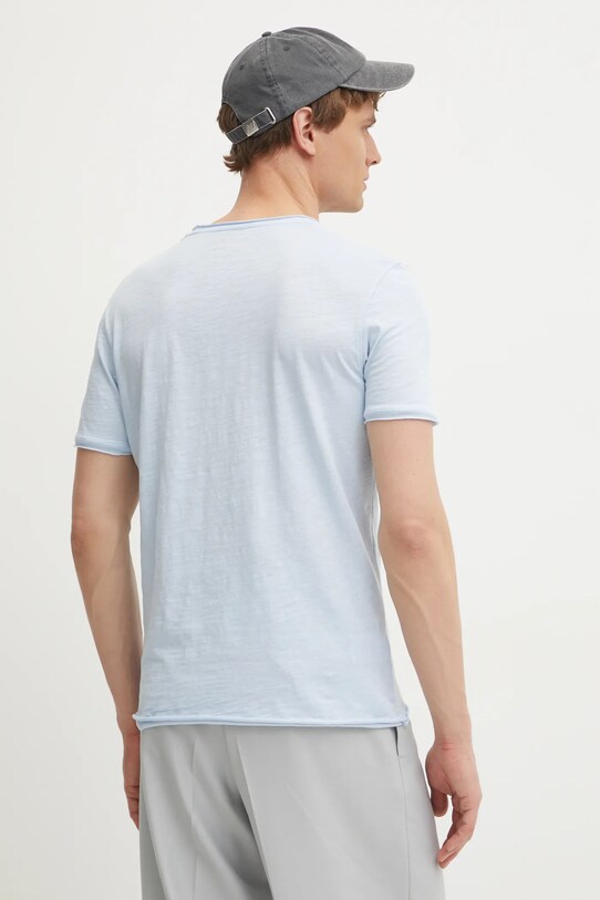 Îmbrăcăminte Sisley tricou din bumbac 3WF0S101K albastru