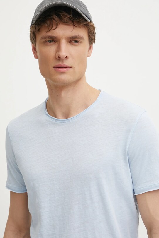 Sisley tricou din bumbac albastru 3WF0S101K