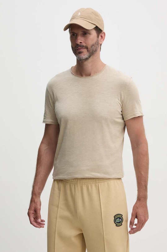 Bavlnené tričko Sisley béžová 3WF0S101K