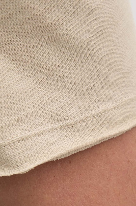 Bavlnené tričko Sisley 3WF0S101K béžová