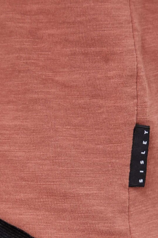 Sisley tricou din bumbac 3WF0S101K roz