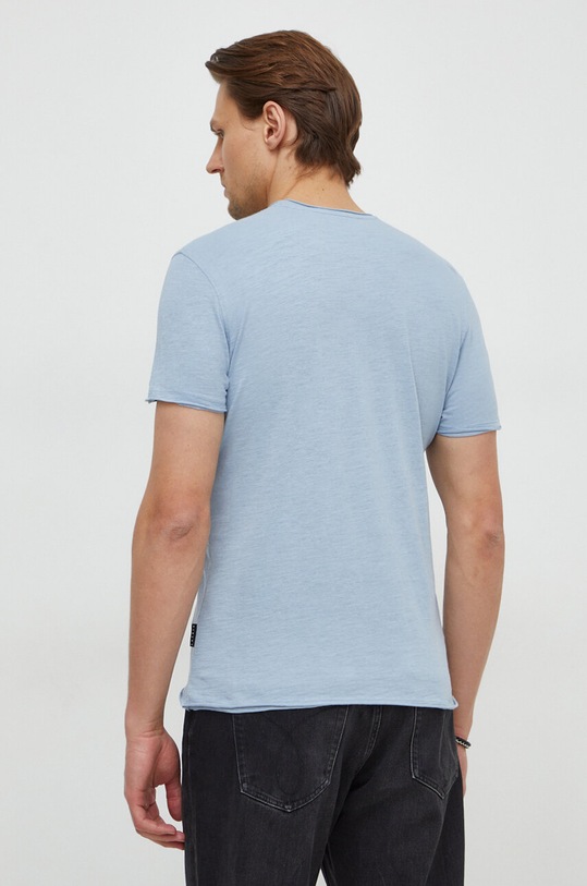 Odzież Sisley t-shirt bawełniany 3WF0S101K niebieski