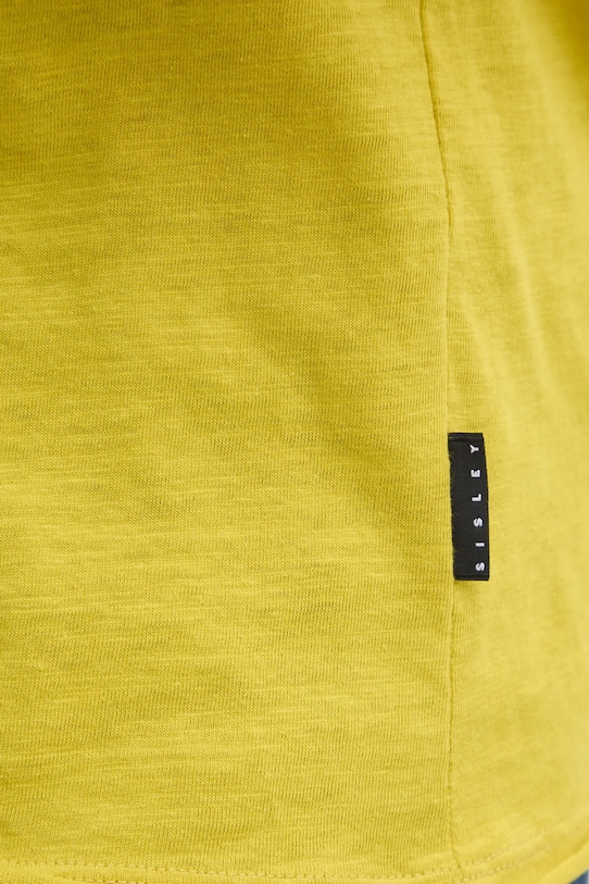 Sisley tricou din bumbac 3WF0S101K verde