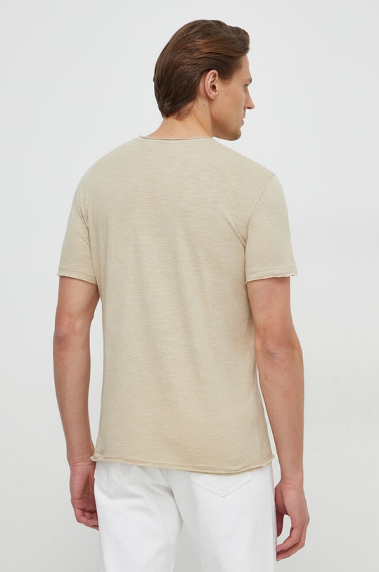 Odzież Sisley t-shirt bawełniany 3WF0S101K beżowy