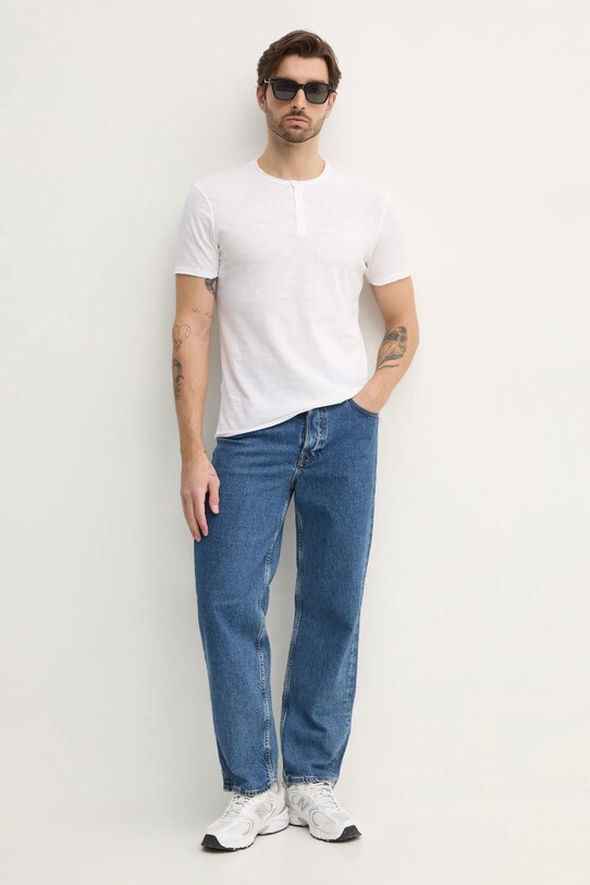 Хлопковая футболка Sisley 3WF0S1009 белый SS25