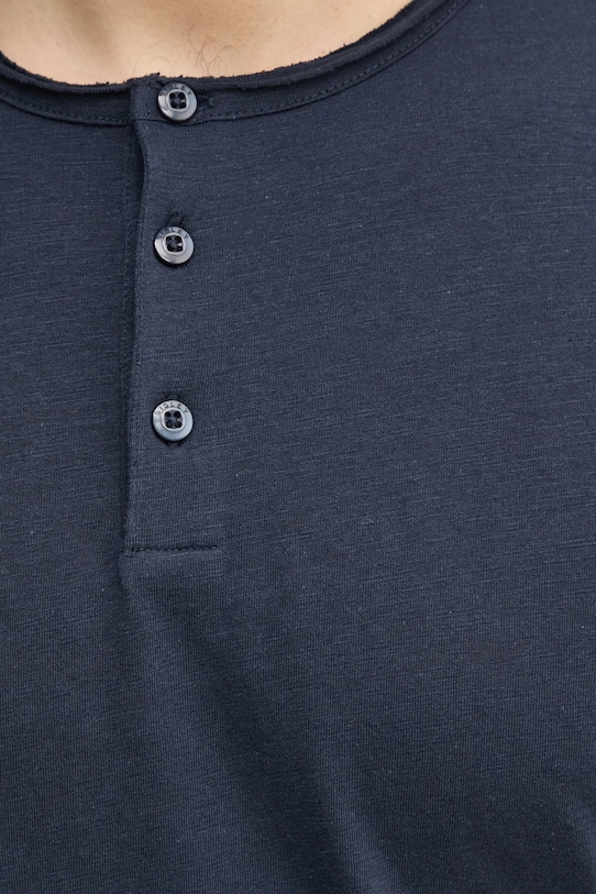 Sisley t-shirt bawełniany 3WF0S1009 granatowy