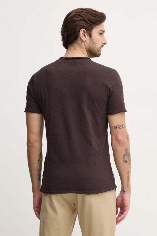 Oblečení Bavlněné tričko Sisley 3WF0S1009 hnědá