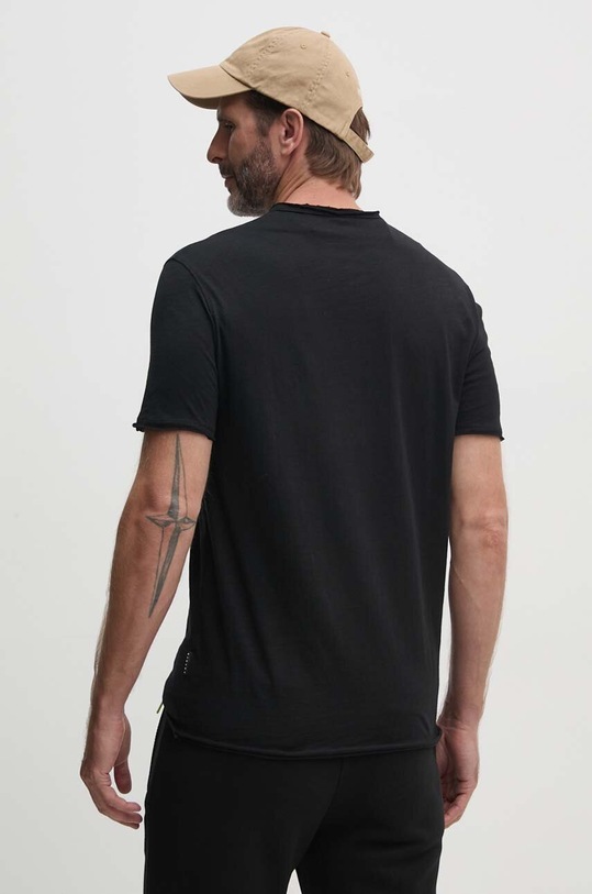 Odzież Sisley t-shirt bawełniany 3WF0S1009 czarny