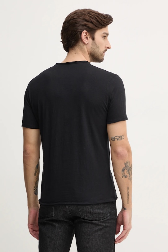Oblačila Bombažna kratka majica Sisley 3WF0S1009 črna