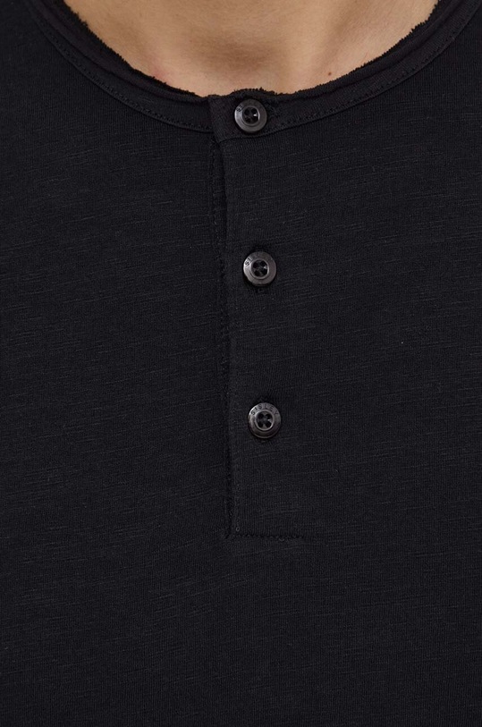 Sisley t-shirt bawełniany 3WF0S1009 czarny