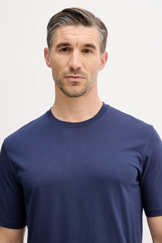 Pamučna majica Sisley mornarsko plava 3I1XS101J