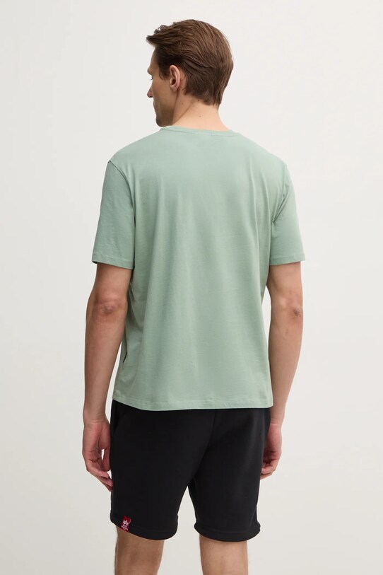 Îmbrăcăminte Sisley tricou din bumbac 3I1XS101J verde